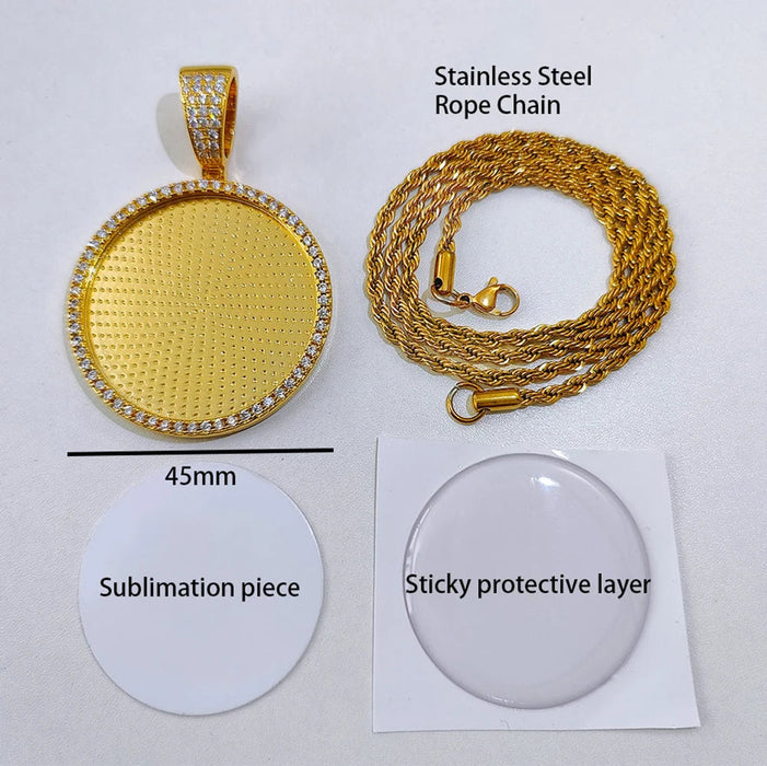 Custom Photo Necklace – Personalized Medallion Picture Pendant Chain SF