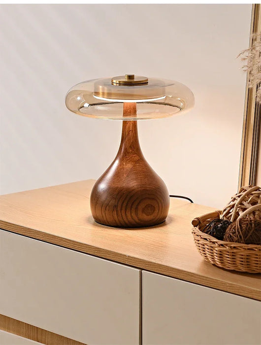 French Retro Floor Lamp – Luxury LED Table & Bedside Lighting with Clear Glass Shade - Samanta Factory
