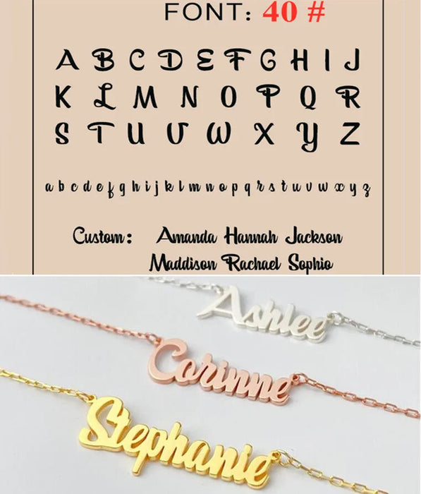 Custom Name Necklace – Personalized Pendant for Women Sf