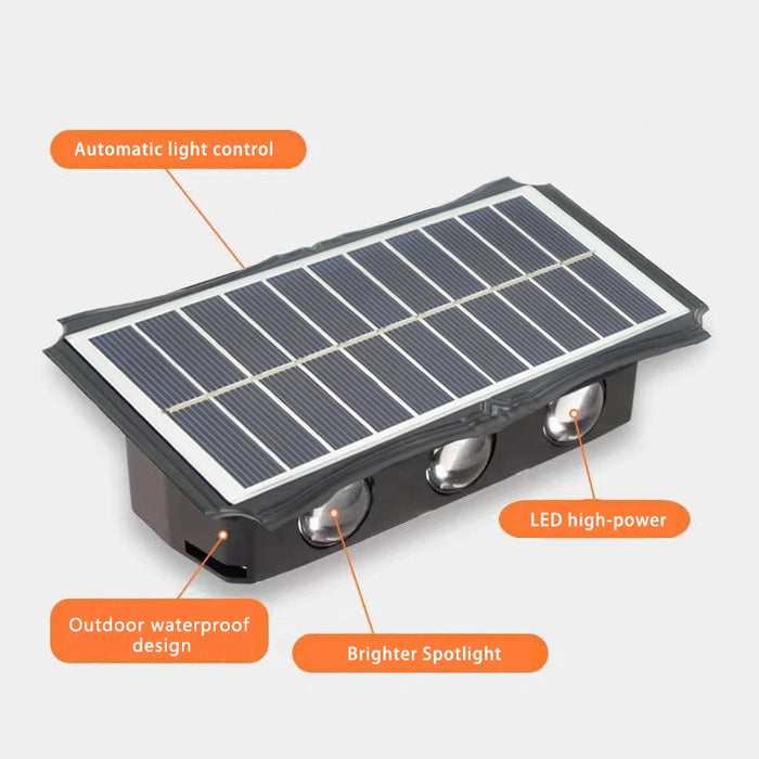 Solar Wall Light – IP65 Waterproof Warm LED for Outdoor Facades - Samanta Factory