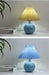 Korean Table Lamp – Vintage Pleated Fabric Shade with Ceramic Base - Samanta Factory