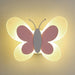 Butterfly Wall Light – LED Acrylic Lamp for Kids Room in Blue, Pink, or White