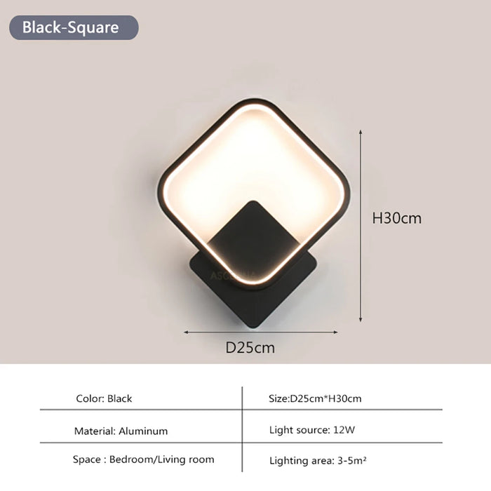 LED Wall Light – 3-Color Dimmable Lighting with Modern Minimalist Design - Samanta Factory