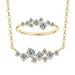 Moissanite Jewelry Set – 925 Sterling Silver Cluster Necklace & Ring SF