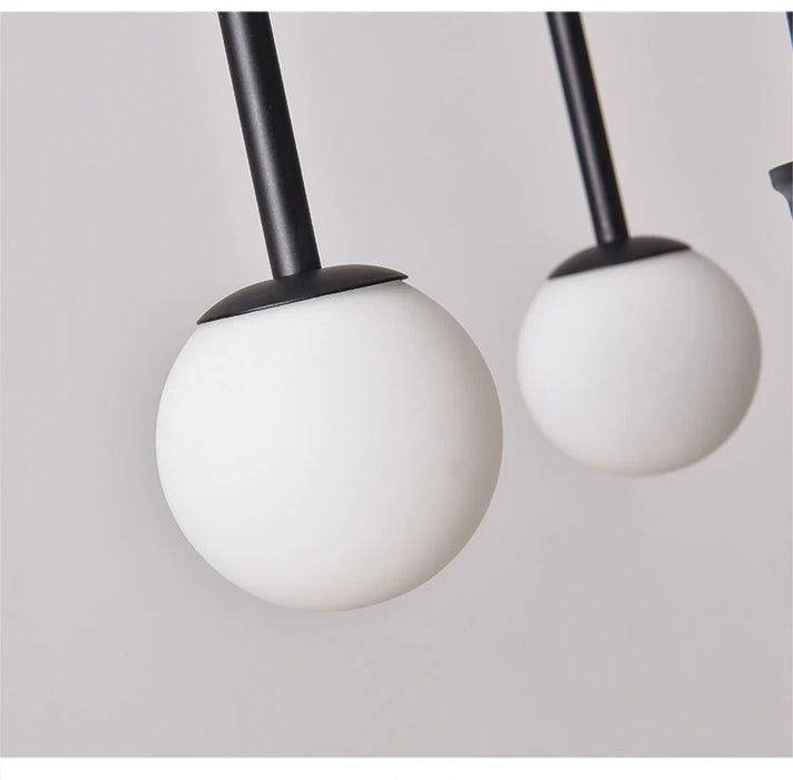 Modern LED Chandelier – Frosted Glass Pendant Light for Elegant Interiors - Samanta Factory