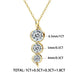 Moissanite Pendant Necklace – Twisted Round-Cut D-Color VVS1 SF