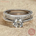 Bridal Ring Set – 1ct Round Cut Zircon in 925 Sterling Silver SF