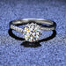 Moissanite Ring – Classic Prong-Set Design SF