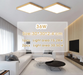 MARPOU Tuya Smart LED Ceiling Lamp Wood Grain App Voice Control Alexa/Google Remote Control Square Ceiling Lights Living Room - Samanta Factory