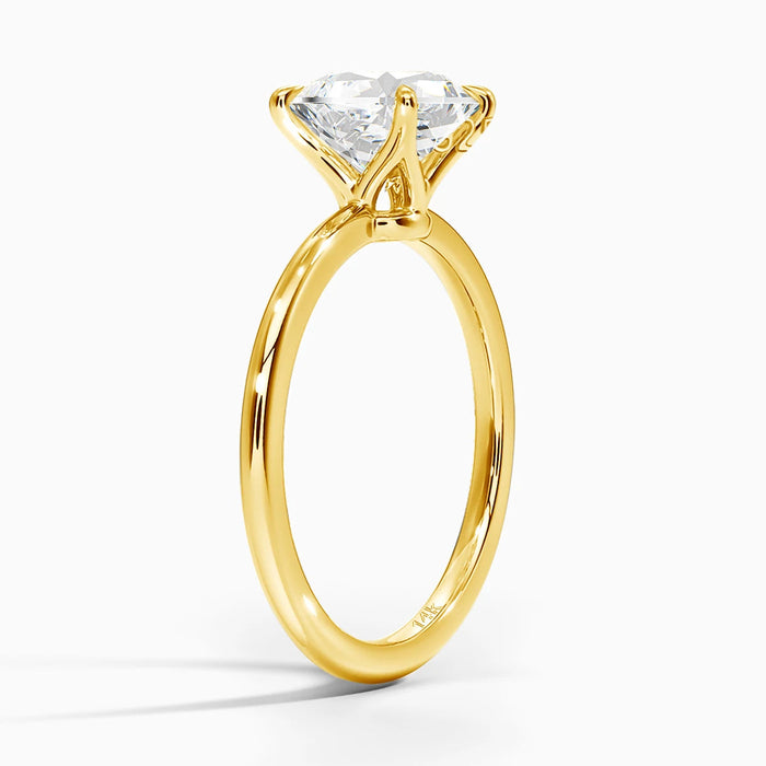 14K Gold Moissanite Ring – Certified Round-Cut Brilliance SF