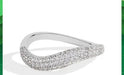 S925 Moissanite Ring – D-Color VVS1 Wavy Band SF