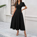 Junior Y2K Midi Dress – Puff Sleeves & Slim A-Line Silhouette - Samanta Factory