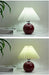 Korean Table Lamp – Vintage Pleated Fabric Shade with Ceramic Base - Samanta Factory