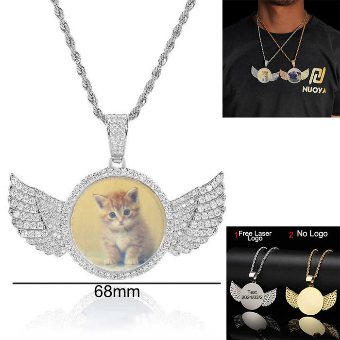 Custom Photo Necklace – Personalized Medallion Picture Pendant Chain SF