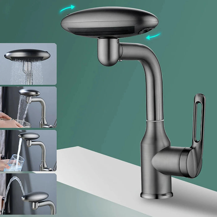 Bathroom Sink Faucet – 4-Mode Water Flow with 360° Swivel & Modern Design - Samanta Factory