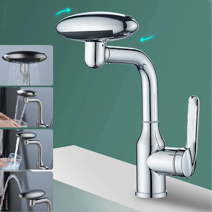 Bathroom Sink Faucet – 4-Mode Water Flow with 360° Swivel & Modern Design - Samanta Factory