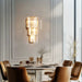 Crystal Wall Sconce – Luxurious 3- or 5-Tier LED Lighting with Gold Finish - Samanta Factory