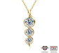 Twisted Round-Cut Moissanite Pendant Necklace in 925 Sterling Silver with Certificate