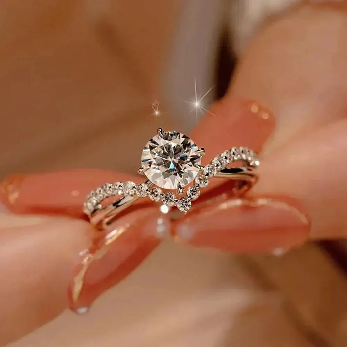 Moissanite Bridal Ring – 1ct D-Color VVS1 in 925 Sterling Silver SF