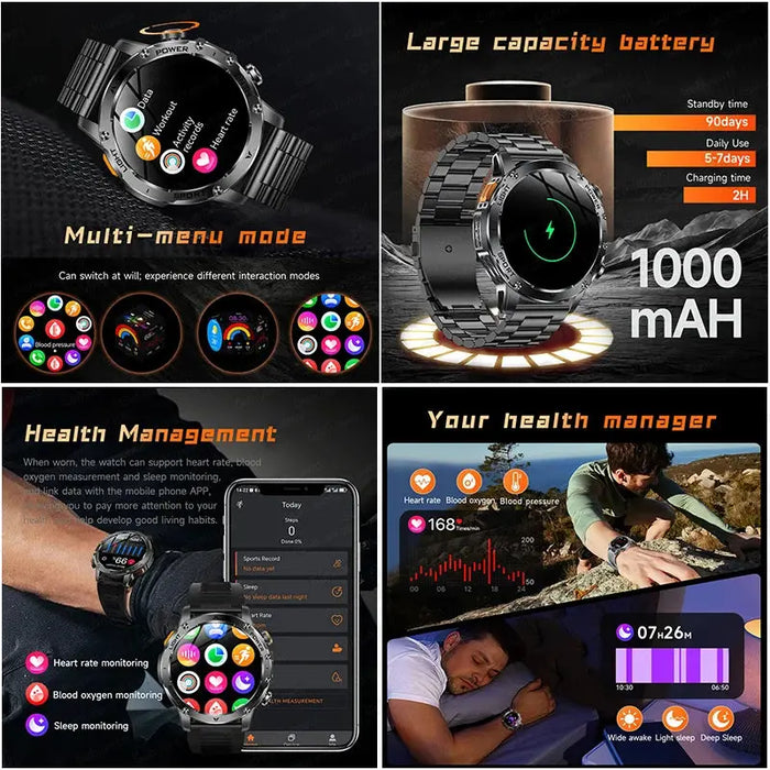 Smart Watch – AMOLED Display with AI Health Tracking SF