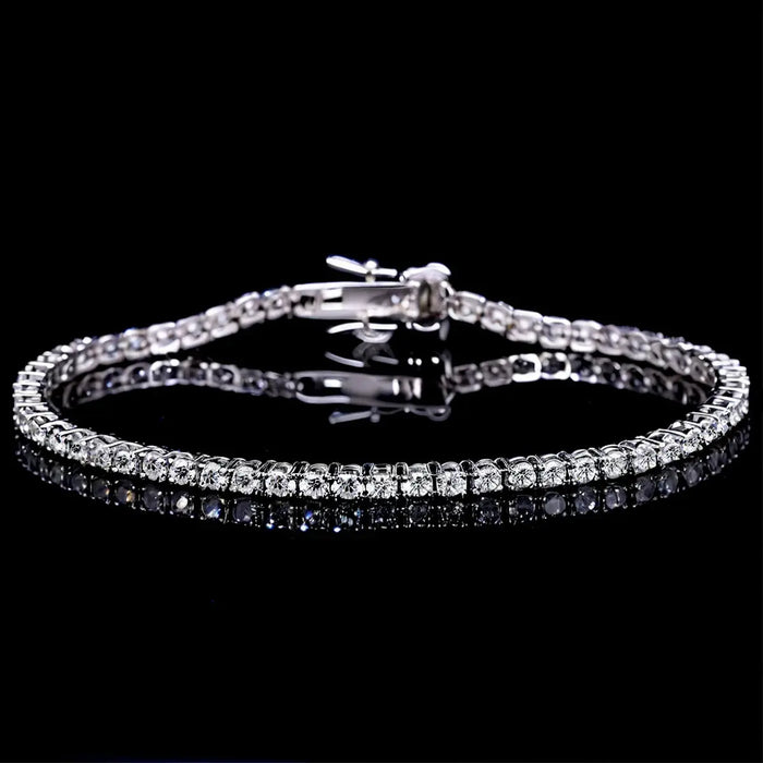 Moissanite Vintage Bracelet – 925 Sterling Silver Unisex Jewelry - Samanta Factory