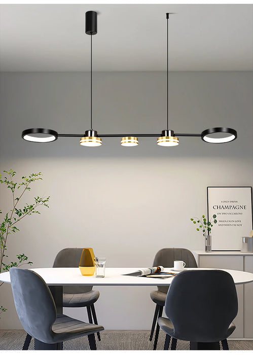 Modern Ring Pendant Light – 48W LED Chandelier with Soft Eye-Care Illumination - Samanta Factory