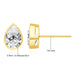 Luxury Bezel-Set Pear Moissanite Earrings for Wedding & Engagement Jewelry SF