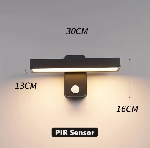 PIR Motion Sensor Wall Lamp – Rotatable, Waterproof IP65 Outdoor LED Light for Garden - Samanta Factory