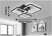 LED Ceiling Light – Modern Geometric Design with Remote Dimming - Samanta Factory