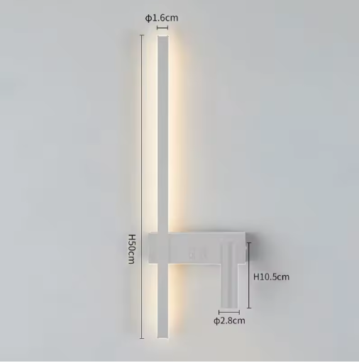 Nordic Modern LED Wall Lamp – Black & White Minimalist Design for Living Room & Bedroom - Samanta Factory