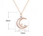 Cubic Moon Star Necklace – Elegant 18k Gold, Silver & Rose Gold Vermeil - Samanta Factory