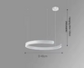 C Ring LED Pendant Light – Dimmable Nordic Hanging Lamp for Dining & Bedroom Spaces - Samanta Factory