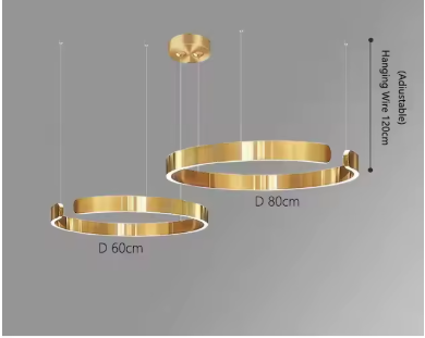 C Ring LED Pendant Light – Dimmable Nordic Hanging Lamp for Dining & Bedroom Spaces - Samanta Factory