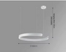 C Ring LED Pendant Light – Dimmable Nordic Hanging Lamp for Dining & Bedroom Spaces - Samanta Factory