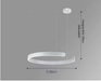 C Ring LED Pendant Light – Dimmable Nordic Hanging Lamp for Dining & Bedroom Spaces - Samanta Factory