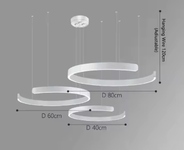 C Ring LED Pendant Light – Dimmable Nordic Hanging Lamp for Dining & Bedroom Spaces - Samanta Factory