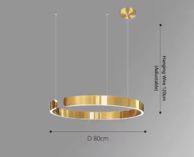 C Ring LED Pendant Light – Dimmable Nordic Hanging Lamp for Dining & Bedroom Spaces - Samanta Factory