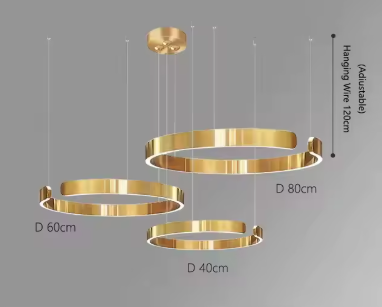 C Ring LED Pendant Light – Dimmable Nordic Hanging Lamp for Dining & Bedroom Spaces - Samanta Factory
