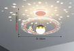 Modern Flush Mount LED Chandelier – Remote-Control Dimmable Ceiling Light - Samanta Factory