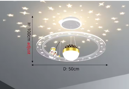 Modern Flush Mount LED Chandelier – Remote-Control Dimmable Ceiling Light - Samanta Factory