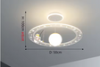 Modern Flush Mount LED Chandelier – Remote-Control Dimmable Ceiling Light - Samanta Factory