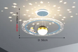 Modern Flush Mount LED Chandelier – Remote-Control Dimmable Ceiling Light - Samanta Factory