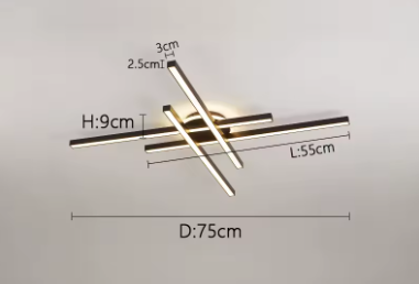 LED Ceiling Light – Modern 4-Bulb Aluminum Fixture for Living Spaces - Samanta Factory