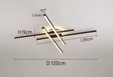 LED Ceiling Light – Modern 4-Bulb Aluminum Fixture for Living Spaces - Samanta Factory