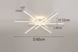 LED Ceiling Light – Modern 4-Bulb Aluminum Fixture for Living Spaces - Samanta Factory