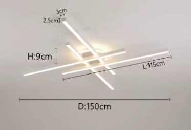 LED Ceiling Light – Modern 4-Bulb Aluminum Fixture for Living Spaces - Samanta Factory