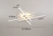 LED Ceiling Light – Modern 4-Bulb Aluminum Fixture for Living Spaces - Samanta Factory