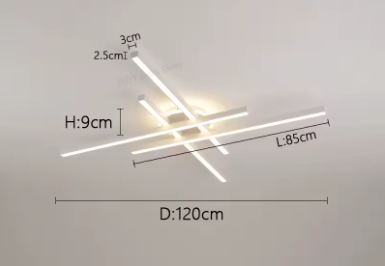 LED Ceiling Light – Modern 4-Bulb Aluminum Fixture for Living Spaces - Samanta Factory