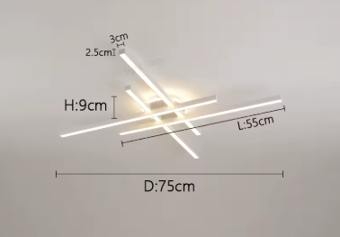 LED Ceiling Light – Modern 4-Bulb Aluminum Fixture for Living Spaces - Samanta Factory
