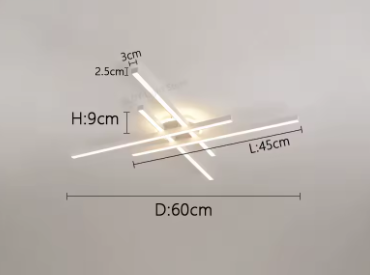 LED Ceiling Light – Modern 4-Bulb Aluminum Fixture for Living Spaces - Samanta Factory